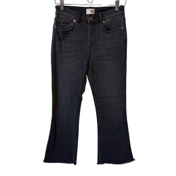 *New* AMUSE SOCIETY Cropped Demi Bootcut Size 28 Washed Black Grunge Street Goth - Picture 1 of 9